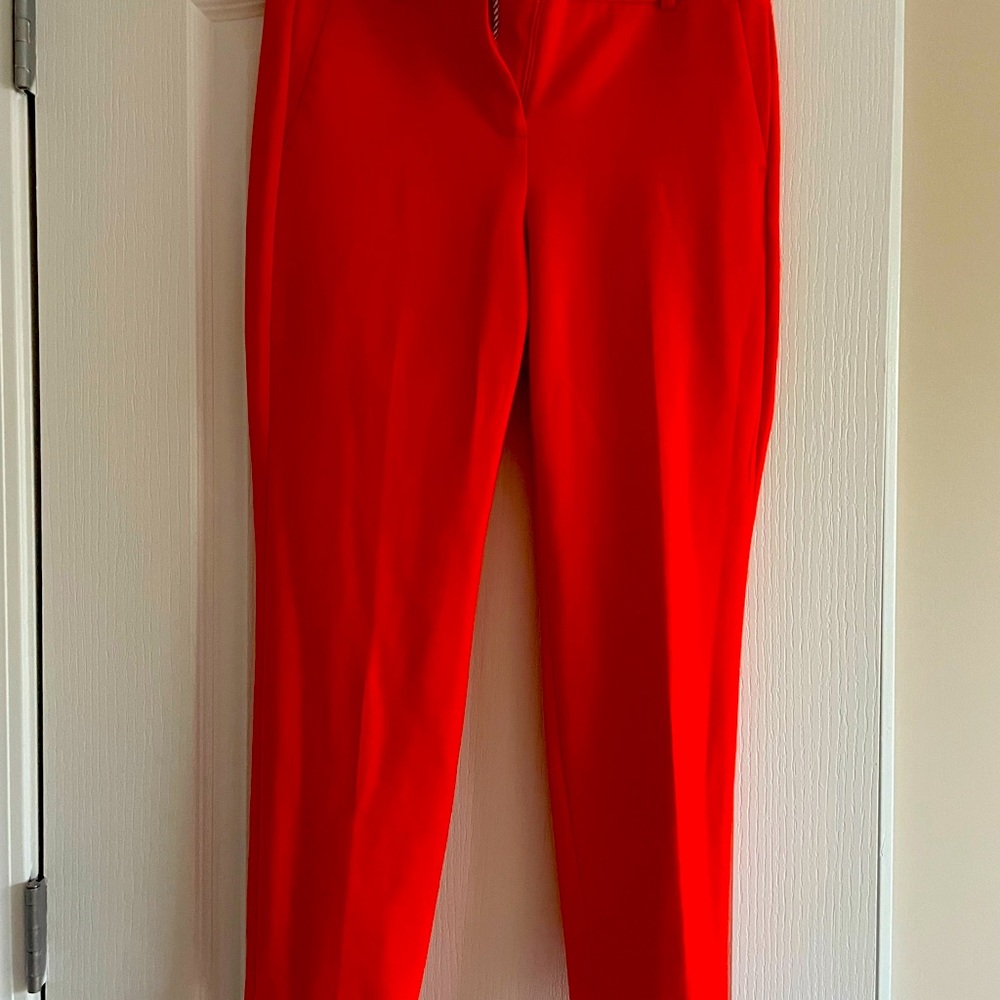 Jcrew pencil trousers, size 6, orange red
